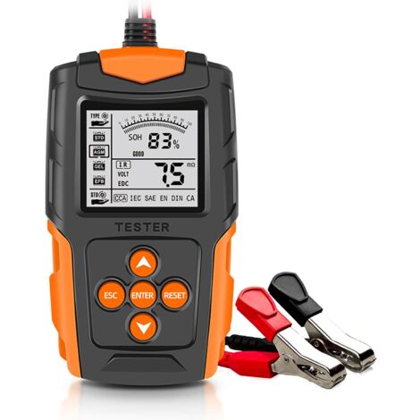 Tester per batterie da 12 V e 24 V, tester di capacità da 3 Ah a 200 Ah per celle allagate, EFB, AGM scariche, AGM avvolte, al gel e bagnate.
