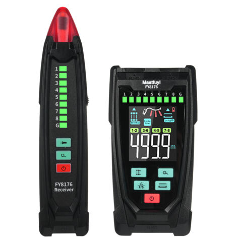 Tester per cavi di rete FY8176, tester Ethernet portatile con sensibilità regolabile, localizzazione della distanza di guasto tramite tecnologia TDR, ecc.