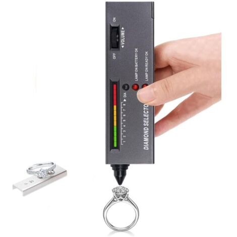 Tester per diamanti ad alta precisione, tester portatile a LED con audio per pietre preziose, strumento professionale per gioiellieri per la selezione di gemme, adatto sia a principianti che a esperti