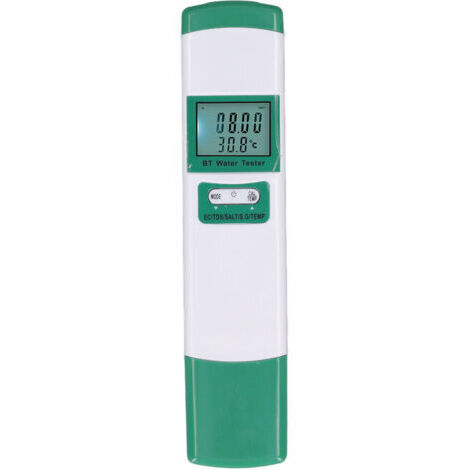 Tester per la qualità dell'acqua 5 in 1 Bluetooth (EC, TDS, SALE, SG, TEMP), penna per il test della qualità dell'acqua per piscine e acquari.