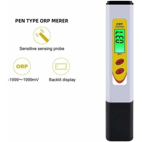 Tester per la qualità dell'acqua, tester digitale portatile per la qualità dell'acqua, penna tester ORP, analizzatore di qualità dell'acqua per piscine, alcol, acquari, tester per la qualità dell'acqu