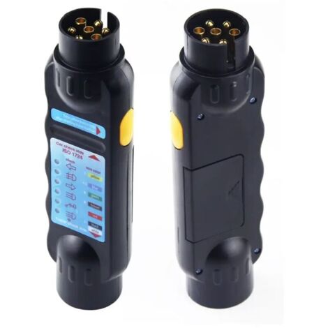 Tester per rimorchi a 7/13 pin da 12 V, tester per circuiti di cablaggio delle luci del rimorchio.