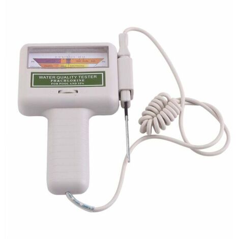 Tester portatile 2 in 1 per il livello del cloro, analizzatore del livello dell'acqua pH e Cl2, misuratore e monitor per piscine, acqua termale, fonte d'acqua