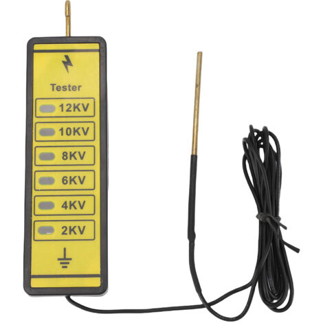 Tester portatile di tensione per recinzioni elettriche da 12 kV - Rilevatore di guasti con 6 LED, per aziende agricole