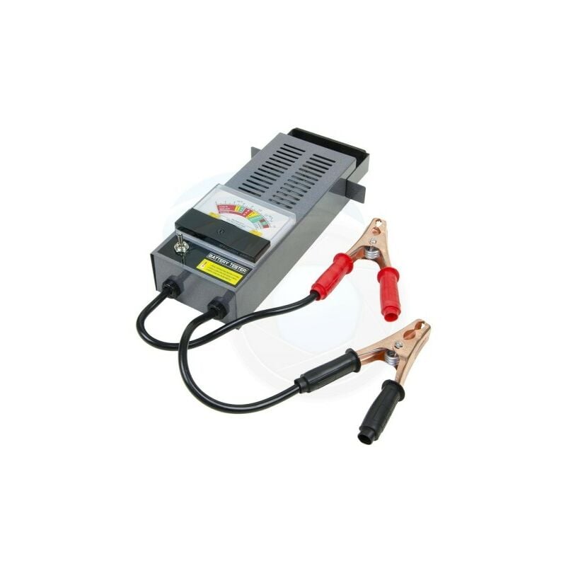 Image of Trade Shop - Tester Portatile Per Controllo Batteria Auto Moto Da 100 Amp a 6v e 12v Con Cavi