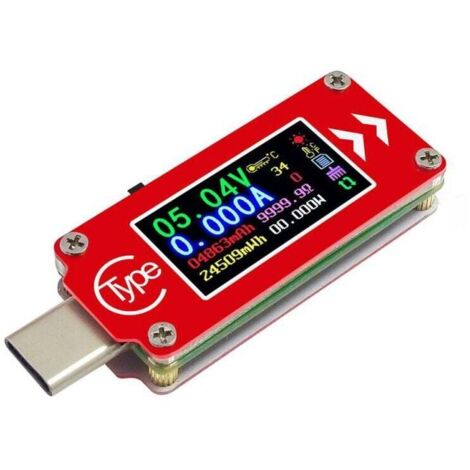 Tester USB Tester Caricabatterie TC64 Display digitale a colori Caricabatterie PD Tipo-C Misuratore di potenza USB Tester di tensione Voltmetro