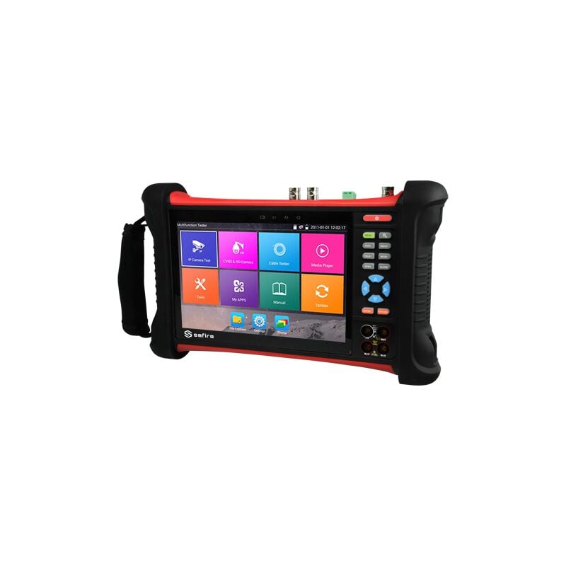Testeur CCTV Multifonctionnel - Prise en charge des caméras HDTVI, HDCVI, AHD, CVBS et IP (4K) - Écran LCD couleur 7" - Test video, audio, câbles UTP