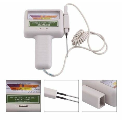 Testeur Chlore Piscine, 7,27,8 pH Analyseur Chlore PH Piscine Testeur de Chlore Électronique Kit Testeur Eau Piscine Portable Mesure Automatique Chlore pour Piscine