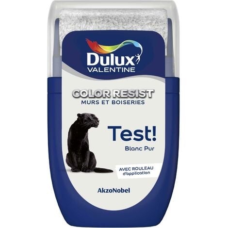 Testeur couleur Blanc Pur 30 mL - Peinture Color Resist - Dulux Valentine