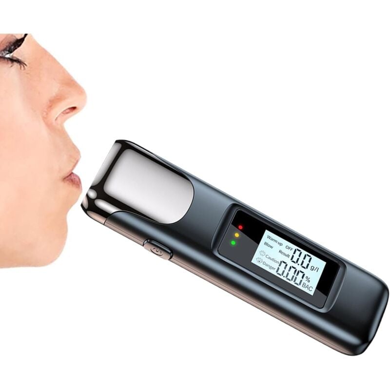 Testeur d'alcoolémie, alcootests pour Alcool Testeur d'éthylotest Portable de Haute précision à écran LCD numérique Détecteur de Boisson,