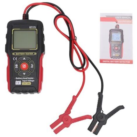 Testeur de Batterie 12 V 24 Analyseur Voiture Universel Mesure D'affichage rétroéclairé CCA 50-1999 3AH-200AH Tension Batteries pour L'entretien des Véhicules -