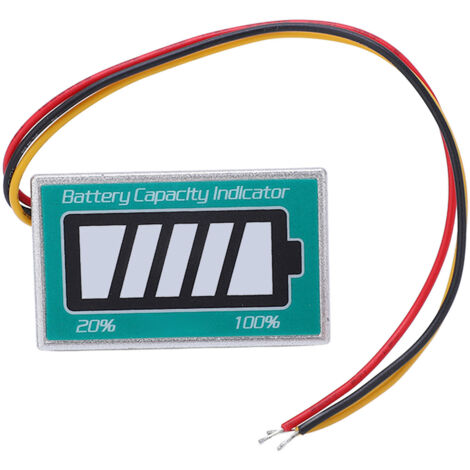 Testeur de Batterie 8-63V avec Indicateur de Capacité et Tension pour Voiture, Camion, Bateau 24V