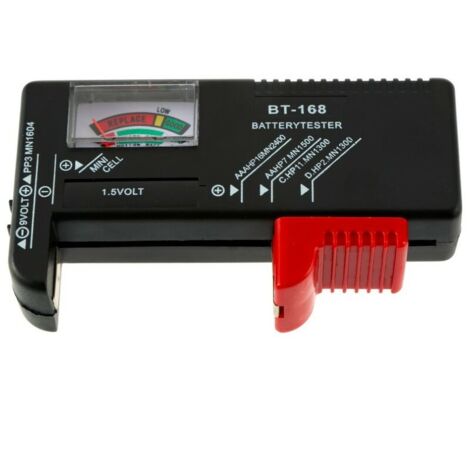 Testeur de batterie AA AAA CD 9V 1.5V LR03 LR6 LR14 LR20 Testeur de batterie bouton Noir BT-168