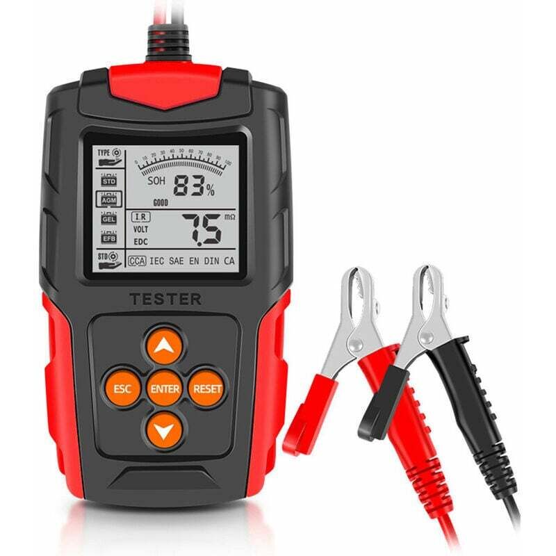Testeur de batterie au plomb 12V24V testeur de batterie cca compteur de résistance interne analyseur de batterie de voiture rouge