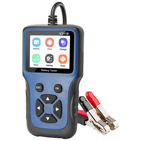 Testeur de batterie automobile 12 V – Détecteur de tension, état de charge et capacité pour batteries au plomb-acide, AGM, gel et lithium (sans marque)  dengyankun