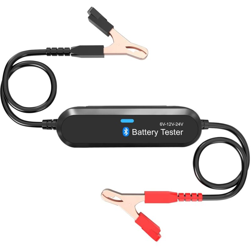Testeur de Batterie Bluetooth,BK200 6V/12V/24V Testeur de Charge de Batterie Testeur de Résistance Interne Analyseur pour Voiture Moto Tondeuse à