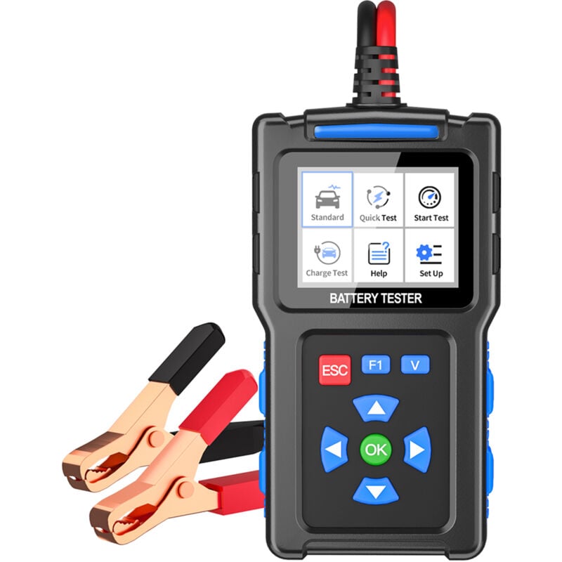 Testeur de batterie de voiture 12 V 24 V Testeur de batterie automobile 20-2000 CCA 10 AH-300 AH Testeur de batteries au plomb-acide AGM AGM à