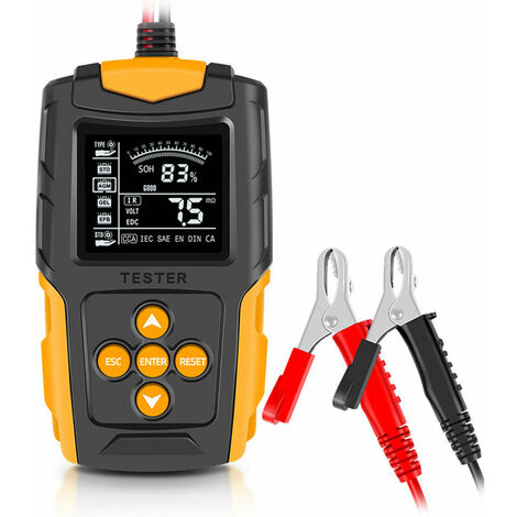 Testeur de batterie de voiture 12V / 24V LCD Numérique Batterie Analyseur de voiture Tool de diagnostic SOH SOH SOH SOC CCA IR Mesure de la moto de voiture