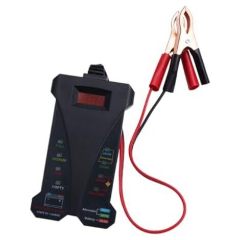Testeur de Batterie Numérique Voiture avec Écran Lcd Couleur Analyseur Charge et Détecteur Tension Protection Contre Surtension Outil Diagnostic Portable pour Auto -