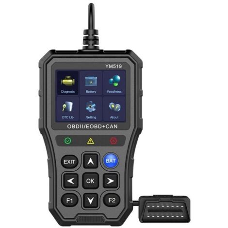 Testeur de batterie Scanner de voiture Écran de 2,8 pouces Lecteur de code pour outil de diagnostic de voiture Arrêt sur image