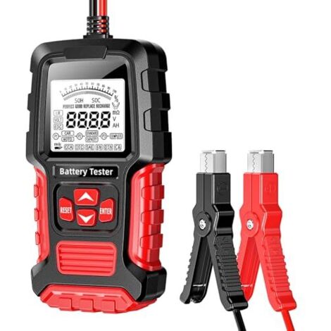 Testeur de batterie voiture 12 V 24 - 3 Ah 200 100-2000 CCA Analyseur numérique Alternateur d'éclairage pour voiture, moto, camion, ATV, SUV, bateau