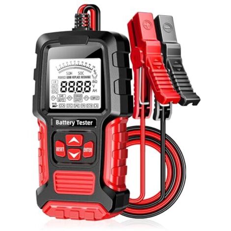 Testeur de batterie voiture, 12 V/24 V, 3 Ah - 200 Analyseur numérique voiture système manivelle charge pour ATV, camion, SUV, bateau