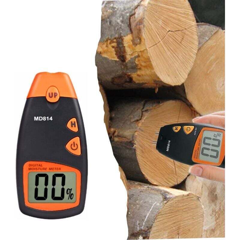 Testeur de Bois Hygromètre à Bois à Quatre Aiguilles Affichage LCD l Détecteur de bûches de Bois Testeur d'humidité du Sol Détecteur