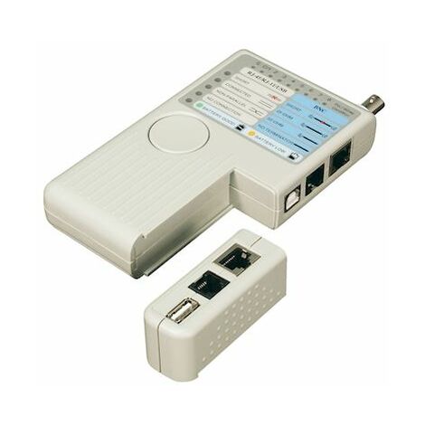 testeur de câblage - rj45 / rj11 / rj12 / bnc et usb - gigamédia 908ctr2