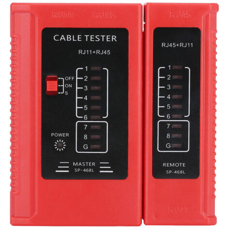 Testeur de Câble Réseau RJ45/RJ11 WZ-468 pour Ethernet et LAN - Outil de Diagnostic
