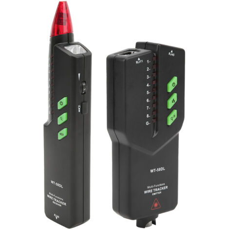 Testeur de câble réseau WT58DL 300 mètres, détecteur POE multifonction avec stylo lumineux, fiable et anti-interférences.