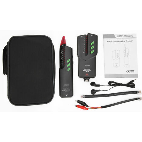 Testeur de câble réseau WT58DL 300m, anti-interférence et silencieux, avec stylo lumineux rouge et fonction POE multifonctionnelle.