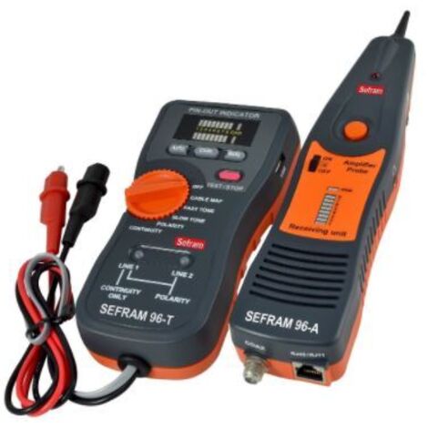 Testeur de câble – SEFRAM96 – Tension 600V – Intensité 10A – Pour câbles RJ45 et RJ11 – Écran LCD rétroéclairé