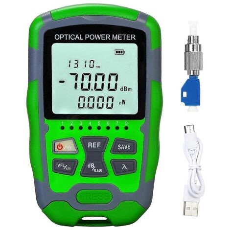 Testeur de câbles à fibre optique rechargeable avec test de réseau RJ45