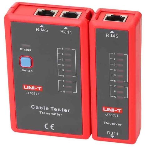 Testeur de câbles de réseau Rj45 et de téléphone Rj11 Ut681l