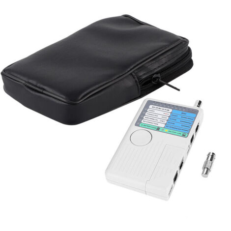 Testeur de câbles réseau LAN portable 4 en 1 avec télécommande RJ11, RJ45, USB et BNC pour câbles UTP et STP