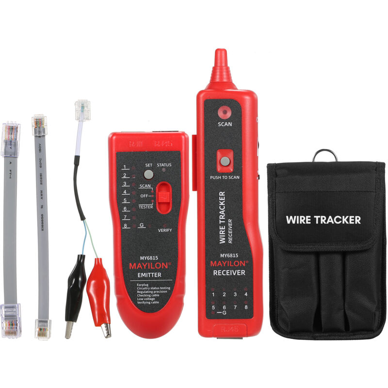 Lifcausal - Testeur de câbles réseau mayilon Détecteur de signaux numériques Anti-brouillage Silencieux Détecteur de lignes en charge avec fonction