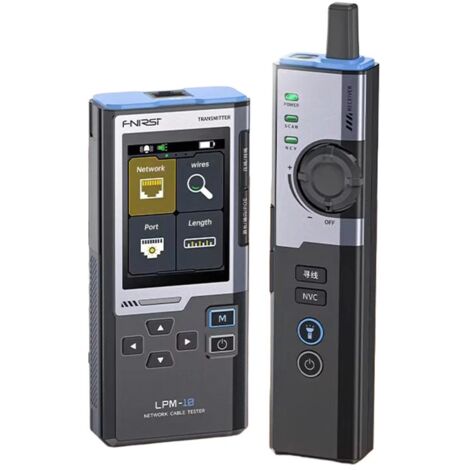 Testeur de câbles réseau multifonction : Traceur de fils anti-interférences, test PoE, surveillance NCV, écran HD, mesure de la longueur de câble, clignotement de port RJ45 — LPM-10A