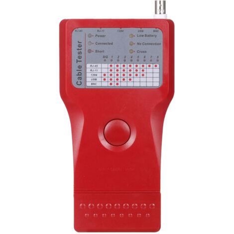 Testeur de câbles réseau multifonctionnel 5 en 1 RJ45 RJ11 UTP STP BNC, testeur de lignes 1394 avec unité déportée