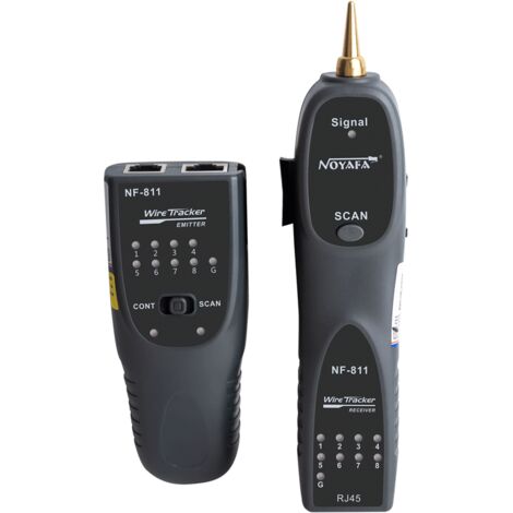 Testeur de câbles réseau NOYAFA NF-811, localisateur de fils multifonction avec écouteurs, test de continuité pour câbles Ethernet, LAN et lignes téléphoniques, test de polarité.