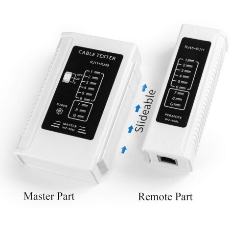 Testeur de Câbles Réseau RJ45 pour Câbles Ethernet LAN RJ45 Cat7 Cat6a Cat6 Cat5 Cat5e RJ11 et Câbles Téléphoniques