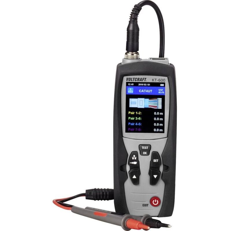 Testeur de câbles Voltcraft KT-600 VC-9199620 réseau