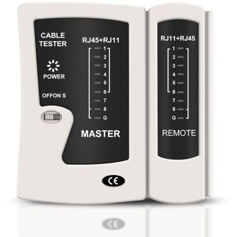 Testeur de câbles, testeur de câbles réseau pour câbles patch RJ45 RJ11, testeur de câbles LAN, testeur de câbles téléphoniques, testeur de câbles Cat5, Cat6, Cat6A, Cat7
