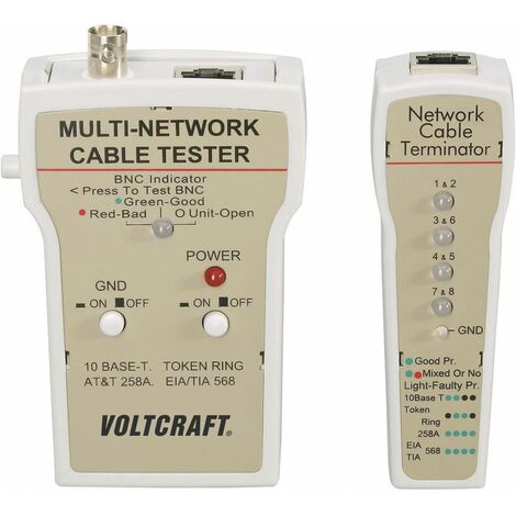 Testeur de câbles VOLTCRAFT CT-1 Convient pour RJ-45, BNC