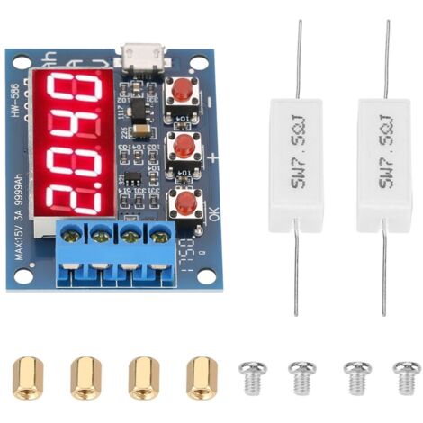 Testeur de capacité de batterie 1.2-12V pour Li-ion, plomb-acide, analyseur de décharge 18650