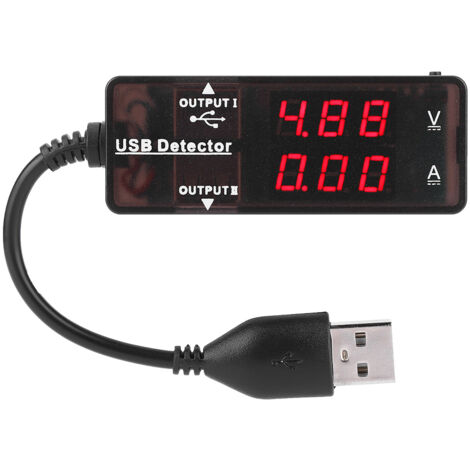 Testeur de capacité de batterie YB26VA avec double affichage USB - Voltmètre et ampèremètre pour mesure de tension et courant - Monocouleur