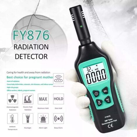 Testeur de champ électromagnétique numérique LCD, utilisé pour la détection d'alcool, détecteur de rayonnement électromagnétique, convient à une utilisation à domicile, au bureau et en extérieur, affi