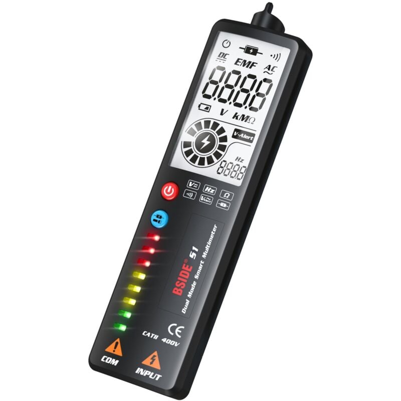 Testeur de charge de batterie 2.4 '' LCD Détecteur de tension NO-Contact Circuit Volt Testeur Voltmètre Ncv Socket Live Wire vérifier HZ Ohm