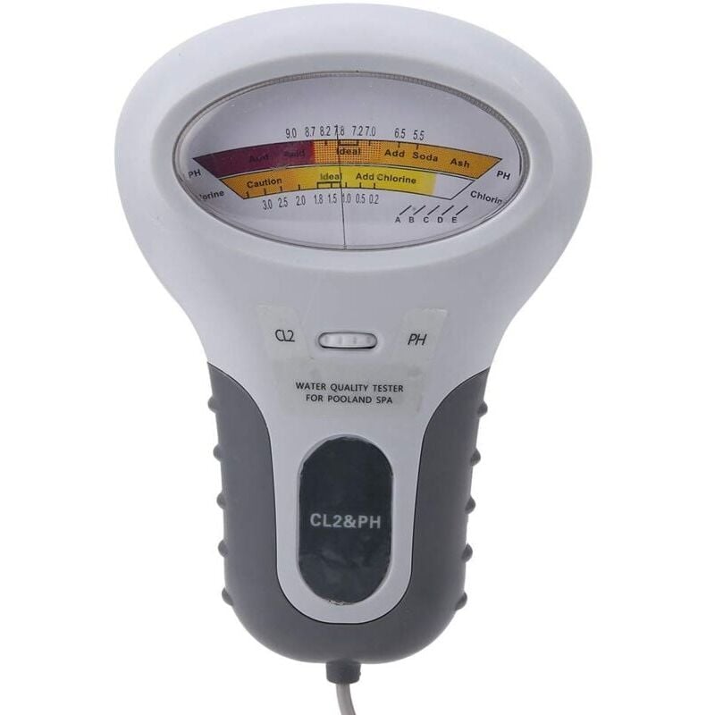 SNQ - Testeur de Chlore et de pH CL2,Testeur Numérique lcd Multifonction,Testeur de Niveau de Chlore avec Sonde,Pour La Piscine et Le Spa