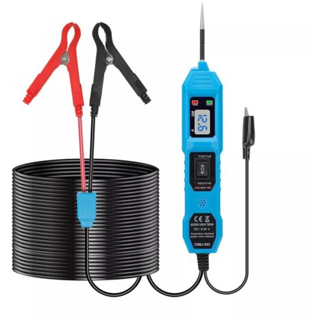Testeur de circuit automobile, 3,5-36 V CC, avec écran LCD, indicateur de polarité bicolore, test de phare