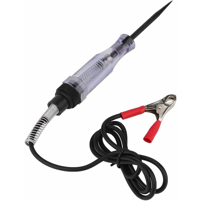 Aougo - Testeur de Circuit de Tension de Voiture, 6-24V dc Stylo Testeur de Circuit de Camion avec Ampoule D'indicateur et Fil de 95cm pour Usage